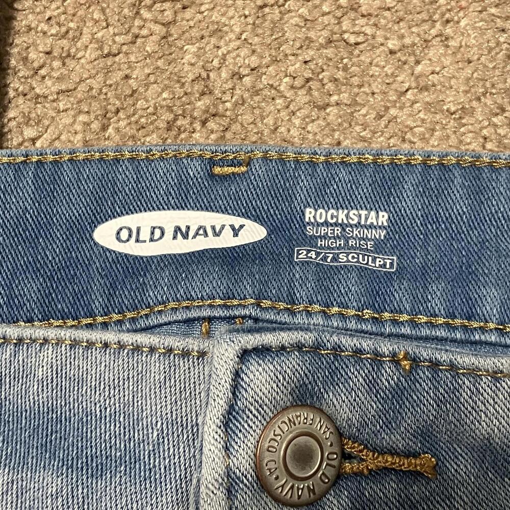 Old Navy Rockstar Skinny Stretch High Rise Women Jeans Sz 12 - Picture 3 of 4